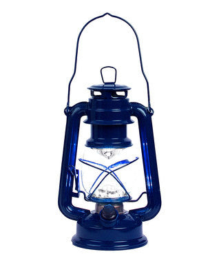 Blue LED Hurricane Lantern