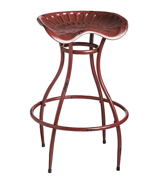 Red Metal Stool 1